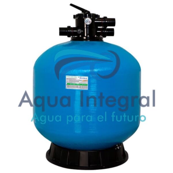 Filtro para piscina MARBLU de 36" con válvula superior Panda