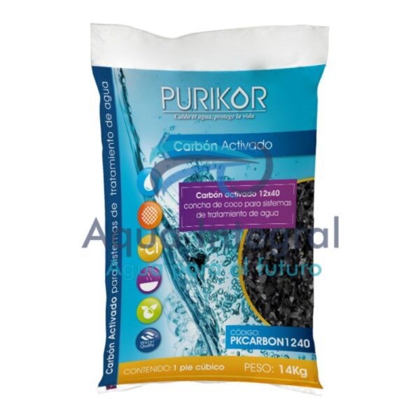 Carbon activado para filtro de agua purikor x 14 Kg