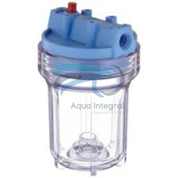 Carcasa para filtro de agua Slim line 5" conexión 3/8" azul/transparente pentair
