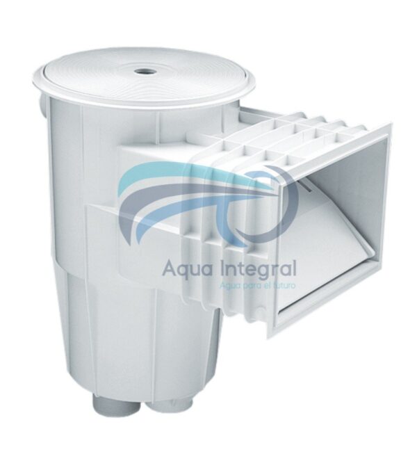 Desnatador Skimmer 15 L - Hormigon, Con tapa circular, salidas NPT