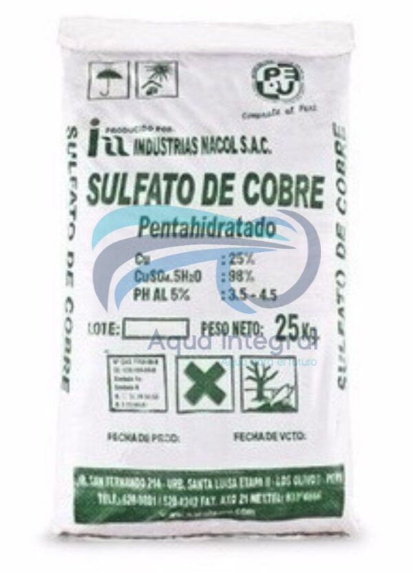 Sulfato de cobre x 25 Kg
