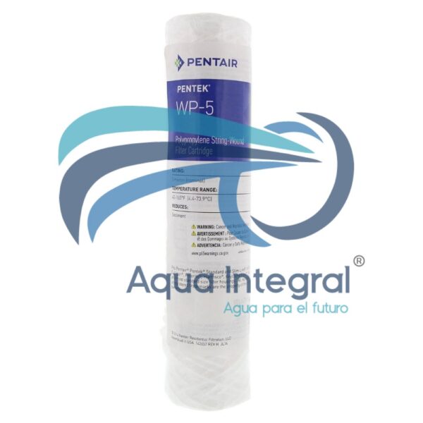 Cartucho para filtro de agua WP5 Pentair Poliproleno Hilado