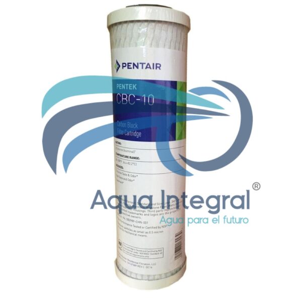 Cartucho de carbón para filtro de agua impregnado de plata SCBC-10