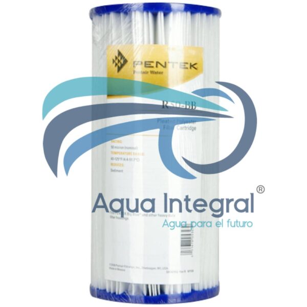 Cartucho para filtro de agua R50 Big Blue 10" Pentair poliester plisado